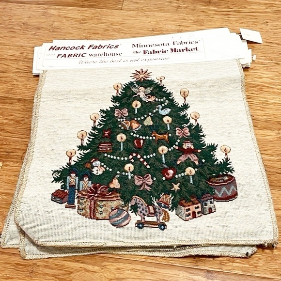 NWT! Hancock Minnesota Vintage Christmas Tree Tapestry Material Panel - Picture 4 of 7